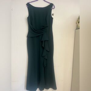 Adam Asymmetrical Dark Green Dress